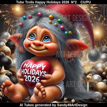 Tube Trolls Happy Holidays 2026  N°2