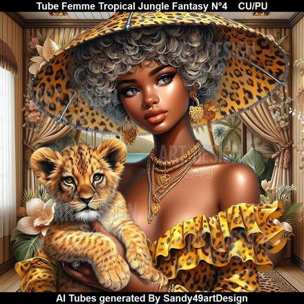 Tube Femme Tropical Jungle Fantasy N°4