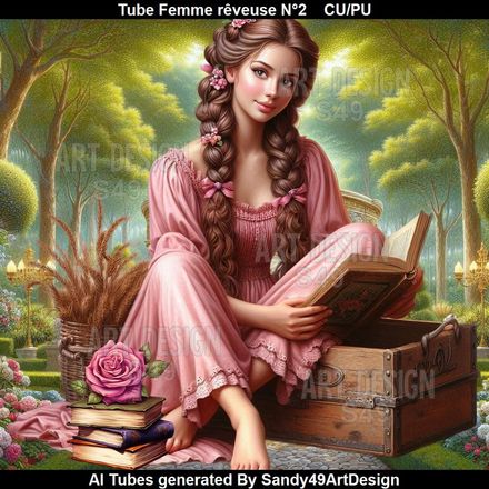 Tube Femme Rêveuse N°2