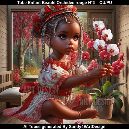 Tube Enfant Beauté Orchidée rouge N°3