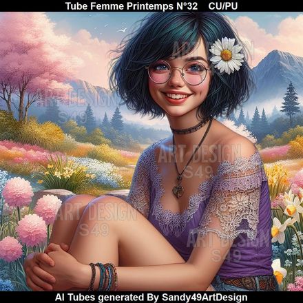 Tube Femme Printemps N°32