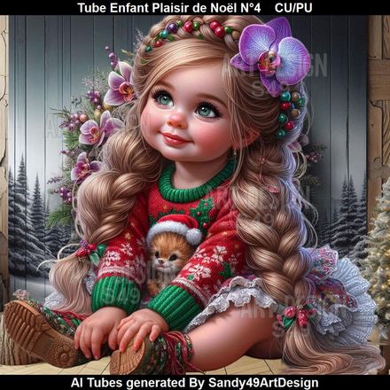 Tube Enfant Plaisir de Noël N°4