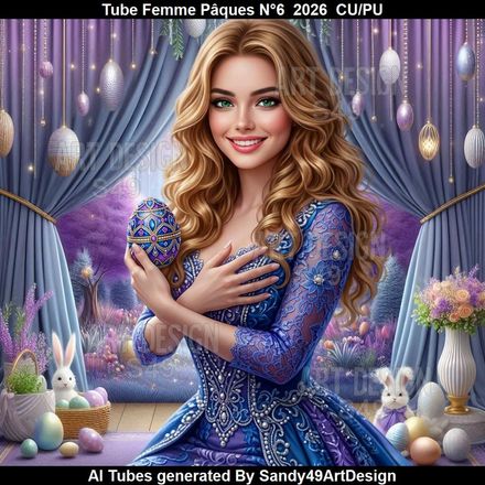 Tube Femme Pâques N°6  2026