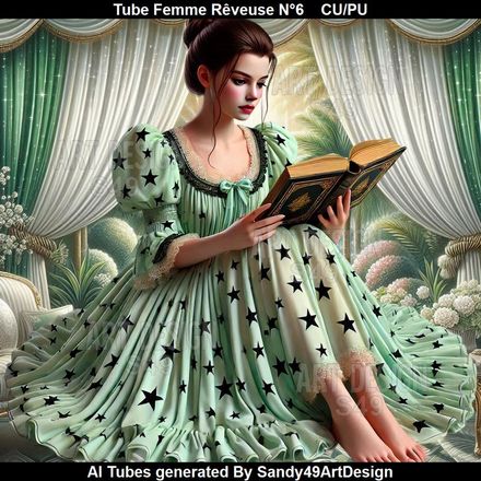 Tube Femme Rêveuse N°6