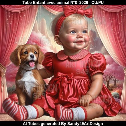 Tube Enfant avec animal N°8  2026