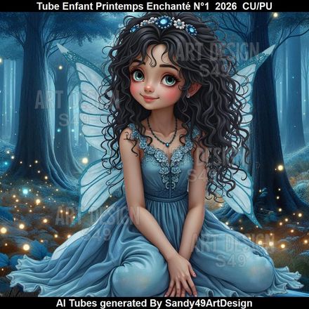 Tube Enfant Printemps Enchanté N°1  2026