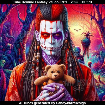 Tube Homme Fantasy Vaudou N°1    2025