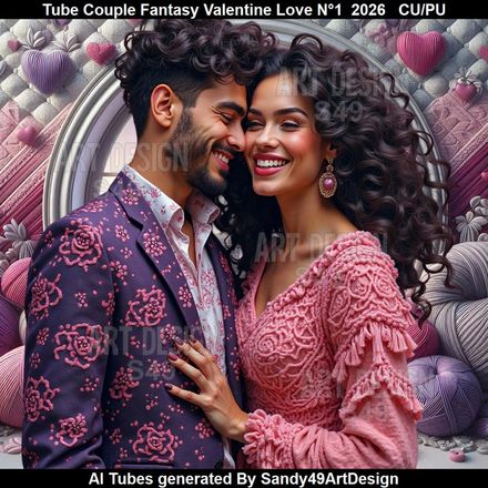 Tube Couple Fantasy Valentine Love N°1  2026