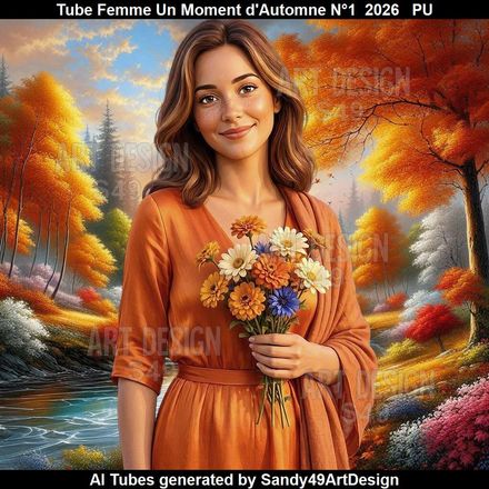 Tube Femme Un Moment d'automne N°1  2026