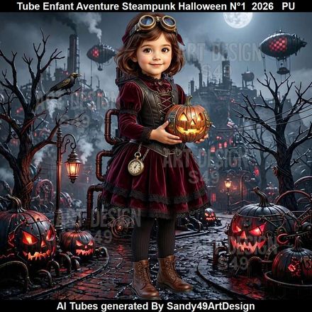 Tube Enfant Aventure Steampunk Halloween N°1  2026