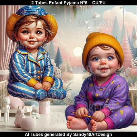 2 Tubes Enfant Pyjama N°6