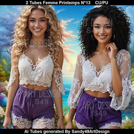 2 Tubes Femme Printemps N°13