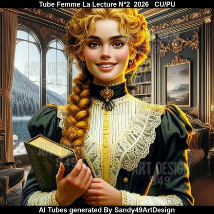 Tube Femme La Lecture N°2  2026