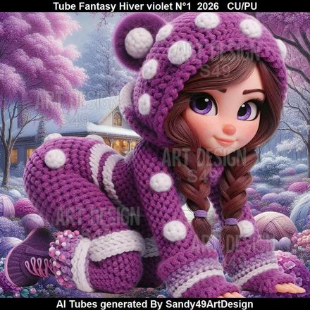 Tube Fantasy Hiver violet N°1  2026