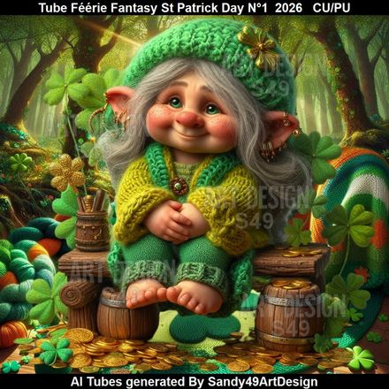 Tube Féérie Fantasy Saint Patrick Day N°1  2026