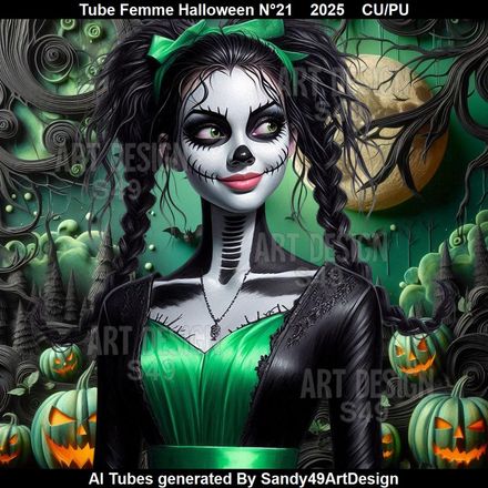 Tube Femme Halloween N°21    2025