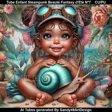 Tube Enfant Steampunk Beauté Fantasy d&#x27;Eté N°7