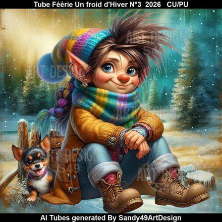 Tube Féérie Un Froid d'Hiver N°3  2026