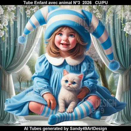 Tube Enfant avec animal N°3  2026