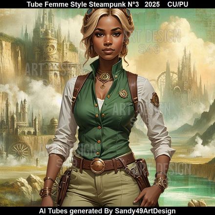 Tube Femme Style Steampunk N°3  2025