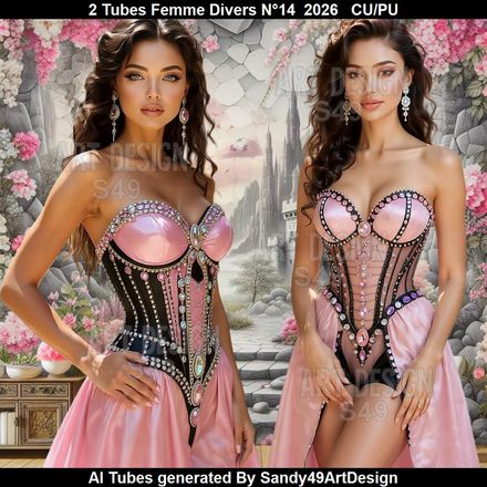 2 Tubes Femme Divers N°14  2026