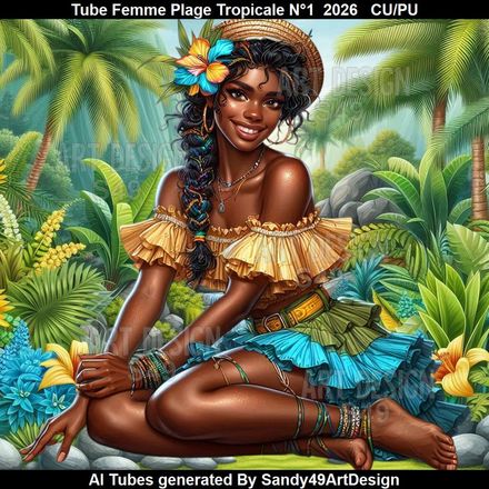 Tube Femme Plage Tropicale N°1  2026