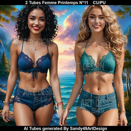 2 Tubes Femme Printemps N°11