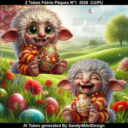 2 Tubes Féérie Pâques N°1  2026