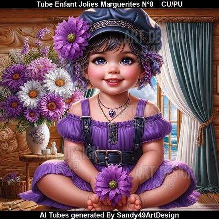 Tube Enfant Jolies Marguerites N°8