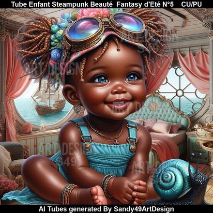 Tube Enfant Steampunk Beauté Fantasy d&#x27;Eté N°5