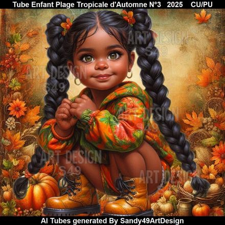 Tube Enfant Plage Tropicale d&#x27;Automne N°3   2025