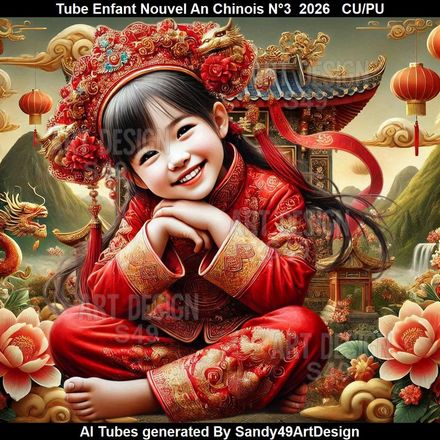 Tube Enfant Nouvel An Chinois N°3  2026