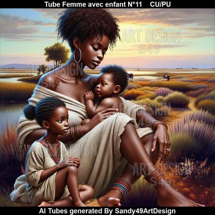 Tube Femme avec enfant N°11