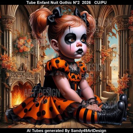 Tube Enfant Nuit Gothic N°2  2026