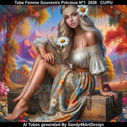 Tube Femme Souvenirs Précieux N°1  2026