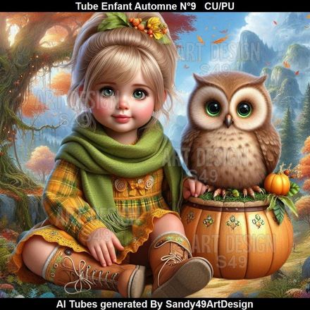 Tube Enfant Automne N°9