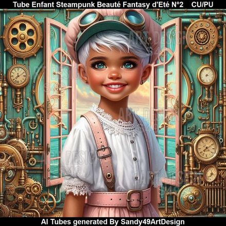 Tube Enfant Steampunk Beauté Fantasy d&#x27;Eté N°2