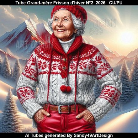 Tube Grand-mère Frisson d'Hiver N°2  2026