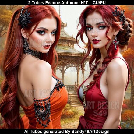 2 Tubes Femme Automne N°7   