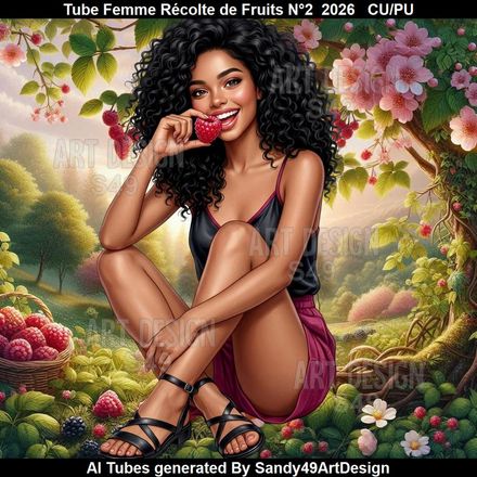 Tube Femme Récolte de Fruits N°2  2026