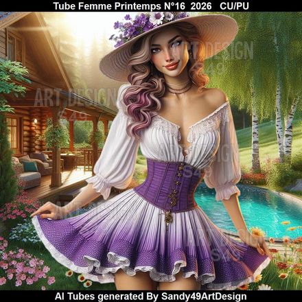 Tube Femme Printemps N°16  2026