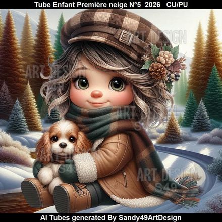 Tube Enfant Première neige N°5  2026