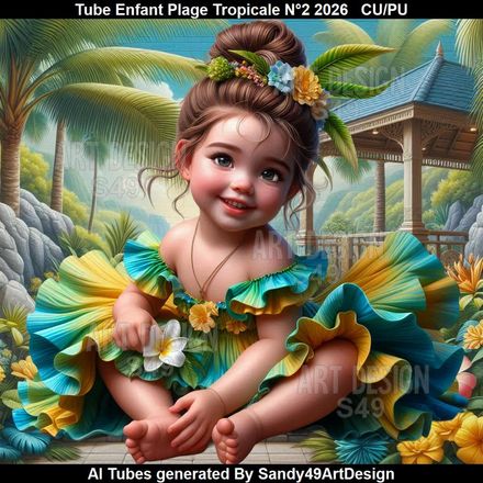 Tube Enfant Plage Tropicale N°2  2026