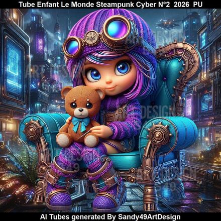 Tube Enfant Le Monde Steampunk Cyber N°2  2026