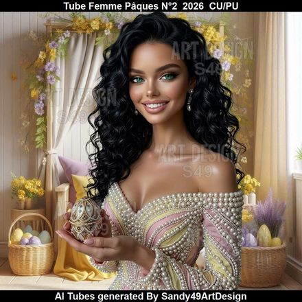 Tube Femme Pâques N°2  2026