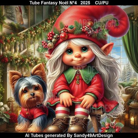 Tube Fantasy Noël N°4  2025