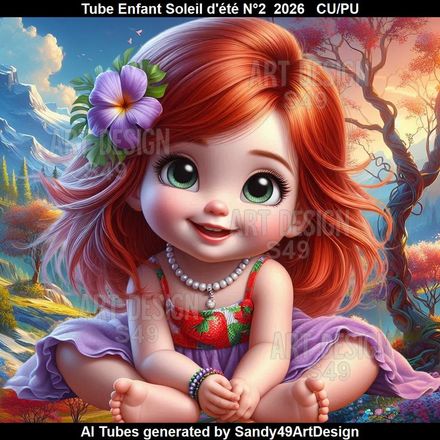 Tube Enfant Soleil d'été N°2  2026