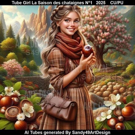 Tube Girl La Saison des châtaignes N°1   2025