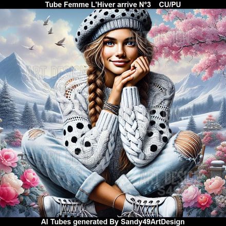 Tube Femme L&#x27;Hiver arrive N°3