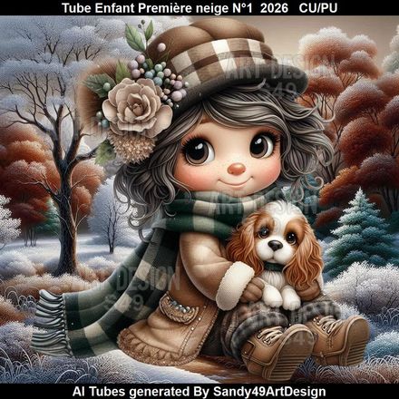 Tube Enfant Première neige N°1  2026